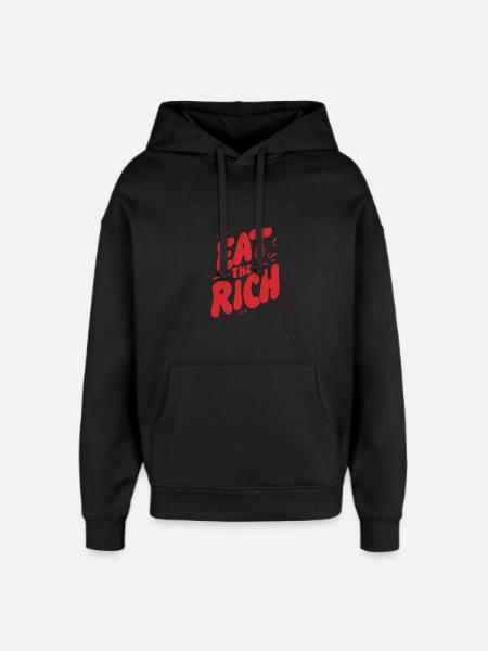 Manger les graffitis riches - Sweat à capuche unisexe Stanley/Stella Oversized - noir