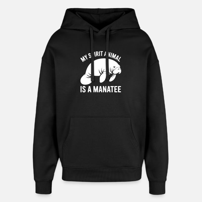 Manatee Spirit Tier - Sweat à capuche unisexe Stanley/Stella Oversized - noir