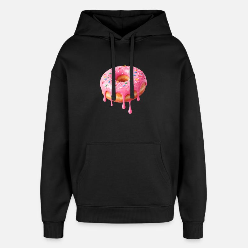 Tropfende Donut Delight – Süß - Oversized Unisex Hoodie von Stanley/Stella - Schwarz