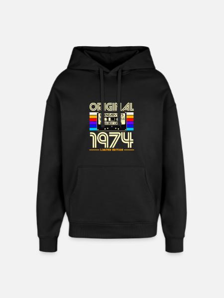 Original 1974 Limited Edition - Sweat à capuche unisexe Stanley/Stella Oversized - noir