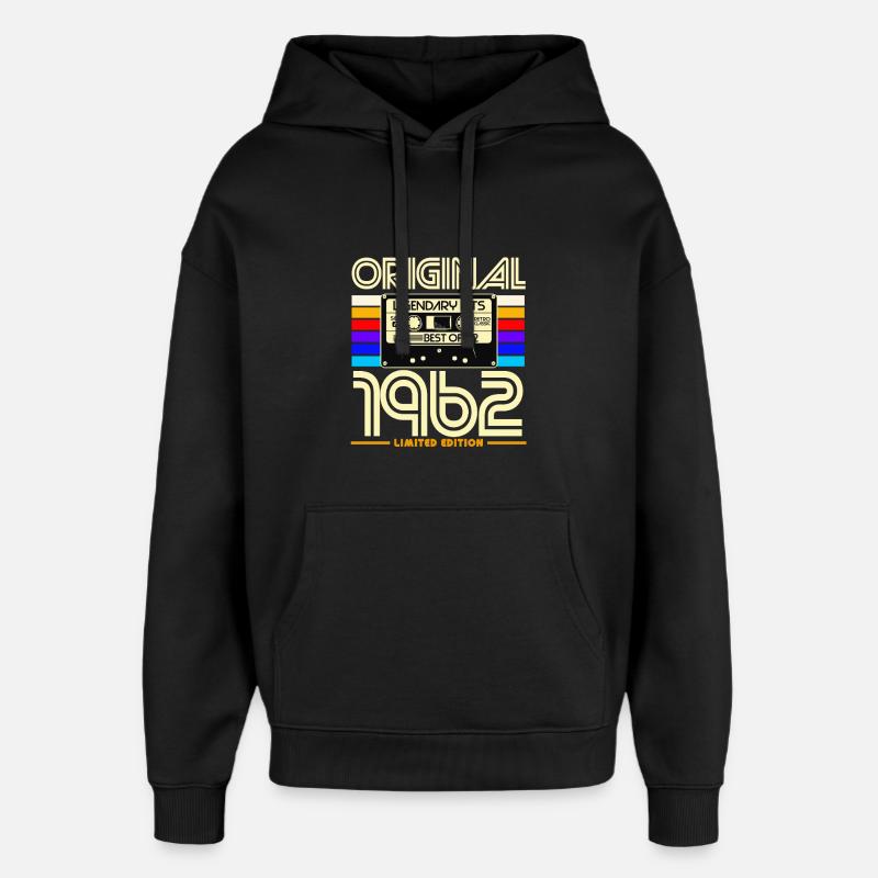 Original 1962 Limited Cassette - Oversized Unisex Hoodie by Stanley/Stella - black