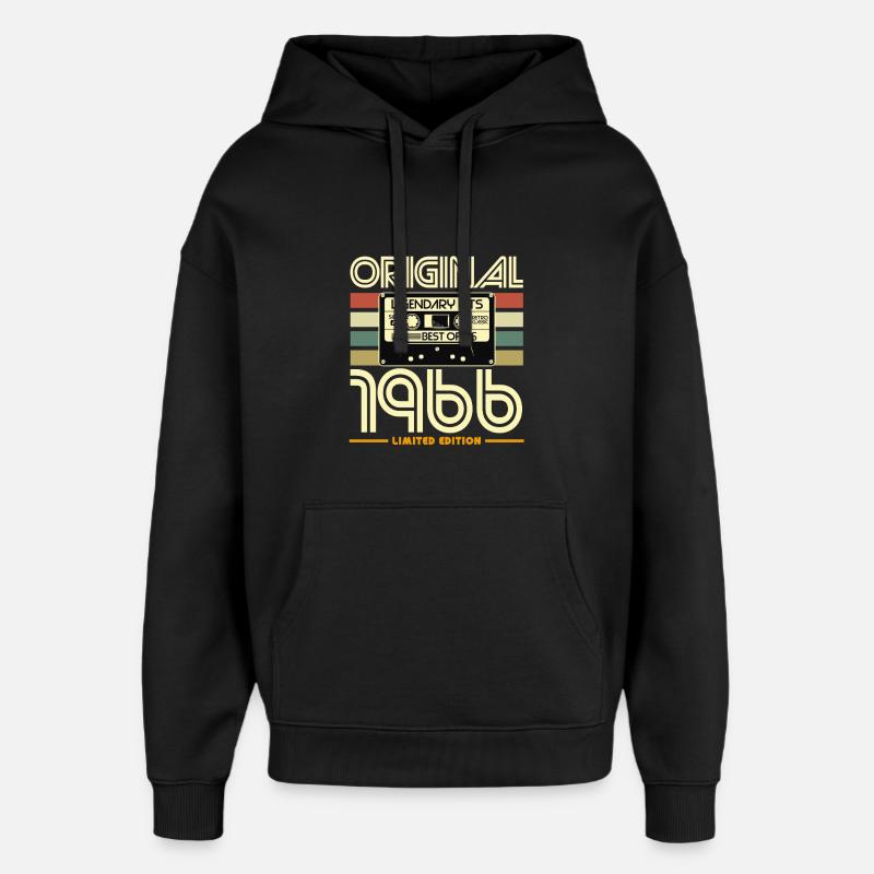 1966 Limited Edition Cassette - Oversized Unisex Hoodie by Stanley/Stella - black