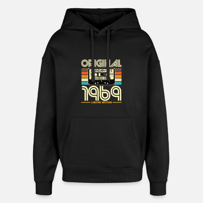Original 1969 édition limitée - Sweat à capuche unisexe Stanley/Stella Oversized - noir