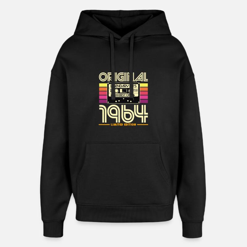 Originale Retro-Hits von 1964 - Oversized Unisex Hoodie von Stanley/Stella - Schwarz