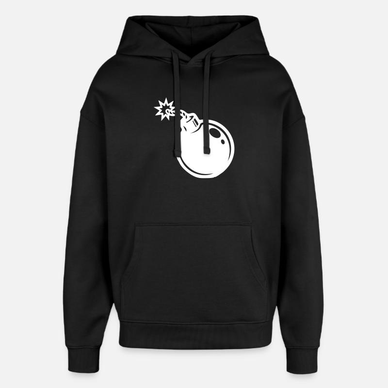 Icône de la bombe - Sweat à capuche unisexe Stanley/Stella Oversized - noir