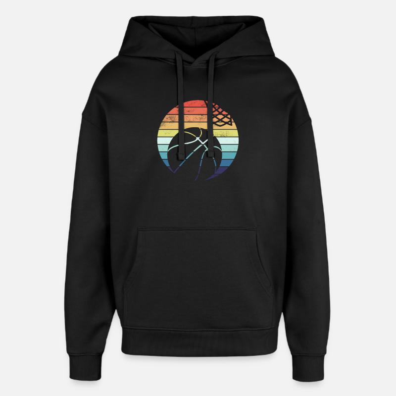 Basket-ball - Sweat à capuche unisexe Stanley/Stella Oversized - noir