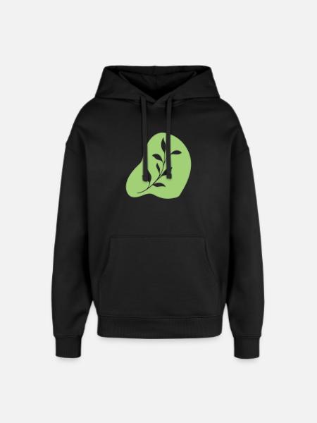 Feuilles - Sweat à capuche unisexe Stanley/Stella Oversized - noir