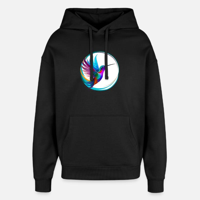 Colibri - Sweat à capuche unisexe Stanley/Stella Oversized - noir