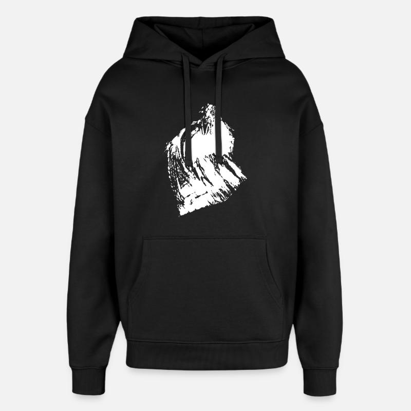 Mural Mountains - Oversized Unisex Hoodie von Stanley/Stella - Schwarz