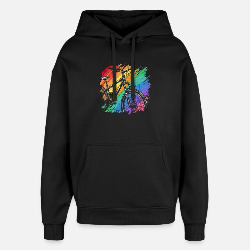 Impression d’art de vélo vibrant - Sweat à capuche unisexe Stanley/Stella Oversized - noir