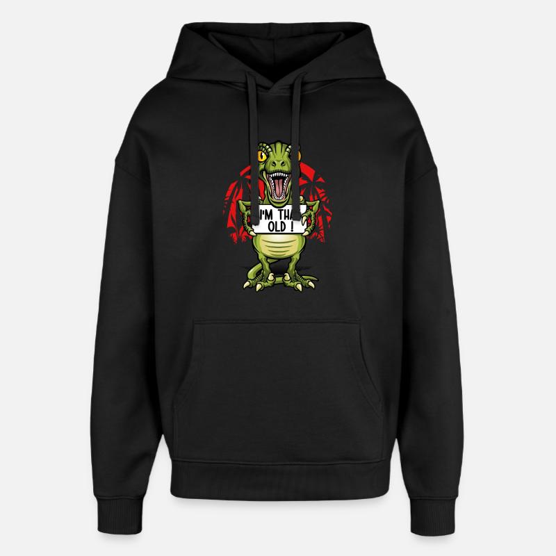 Ich bin ein alter Dinosaurier - Oversized Unisex Hoodie von Stanley/Stella - Schwarz