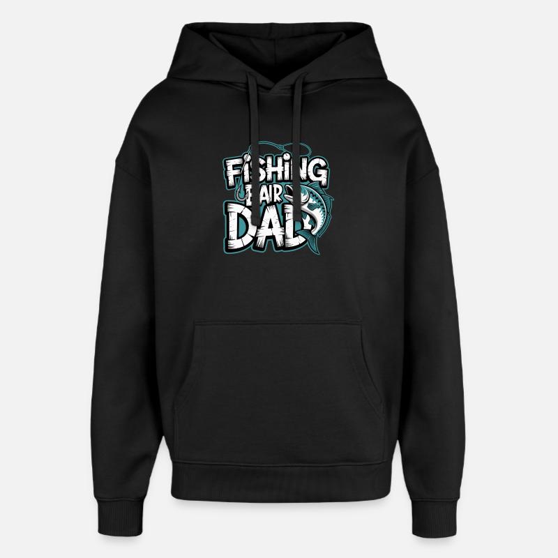 Fischfang Papa Comic Tee - Oversized Unisex Hoodie von Stanley/Stella - Schwarz