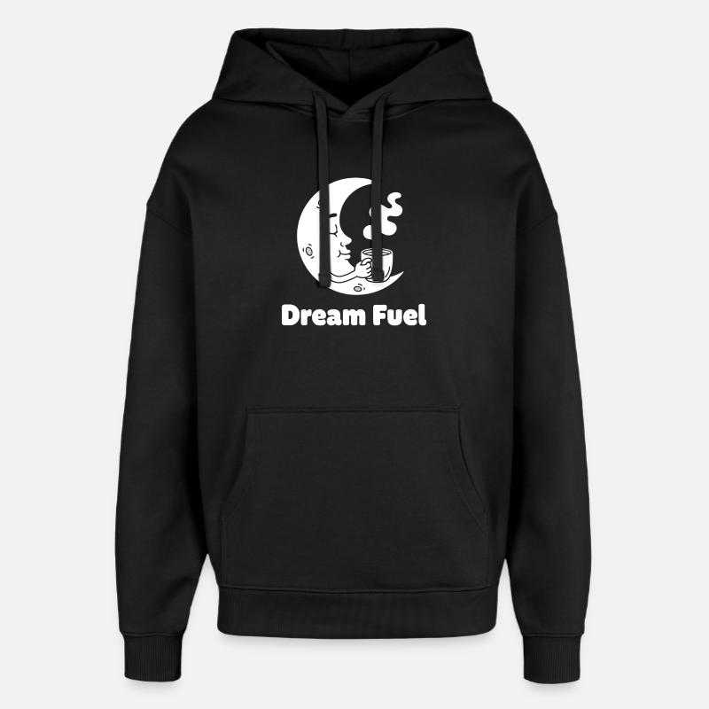 Moon Coffee Dream Power - Oversized Unisex Hoodie by Stanley/Stella - black