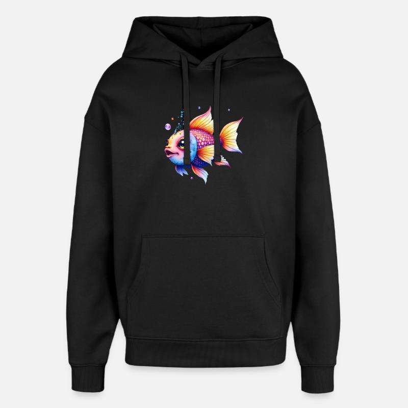 Lebendiger Regenbogenwassermann - Oversized Unisex Hoodie von Stanley/Stella - Schwarz