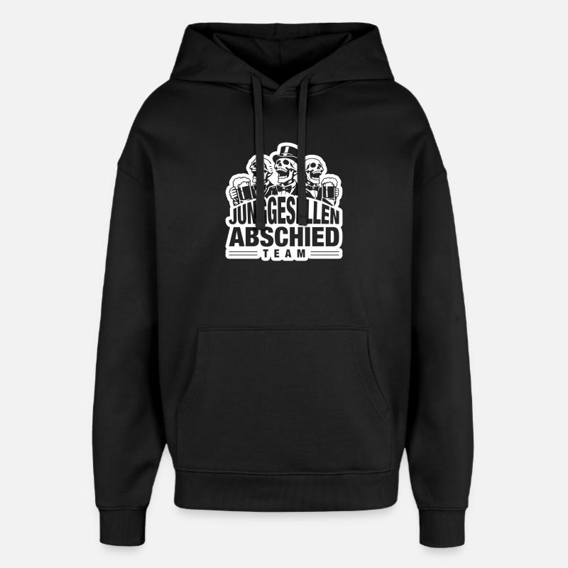 Junggesellenabschied Team Skelett Bier - Oversized Unisex Hoodie von Stanley/Stella - Schwarz