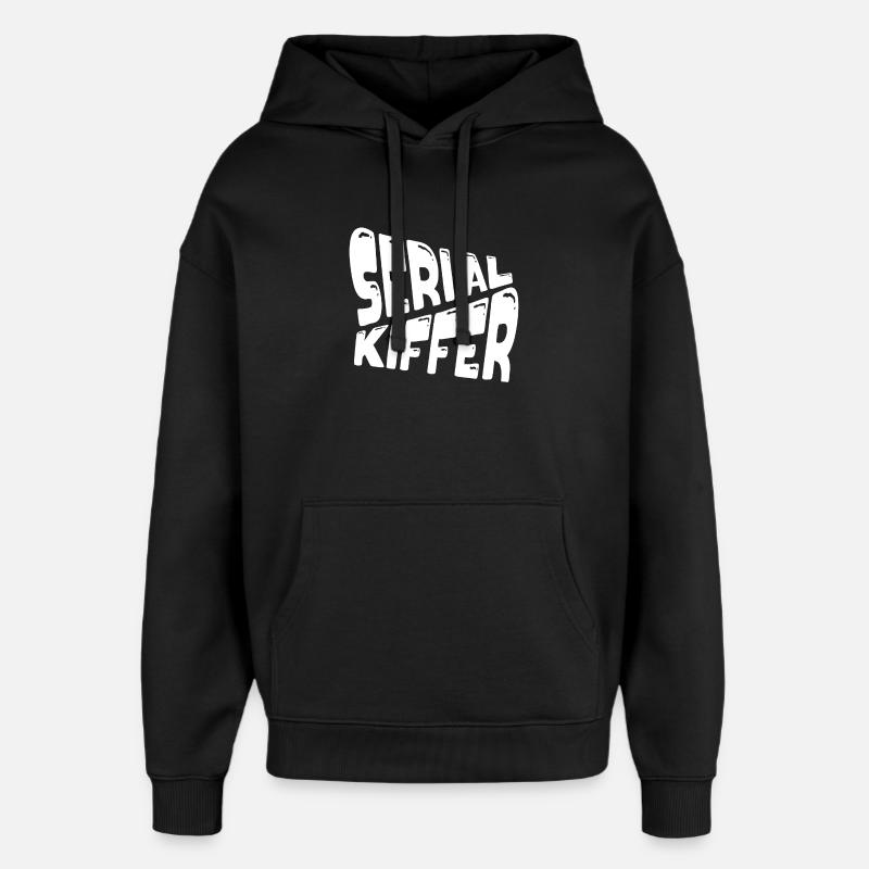 Serial kiffer - Sweat à capuche unisexe Stanley/Stella Oversized - noir