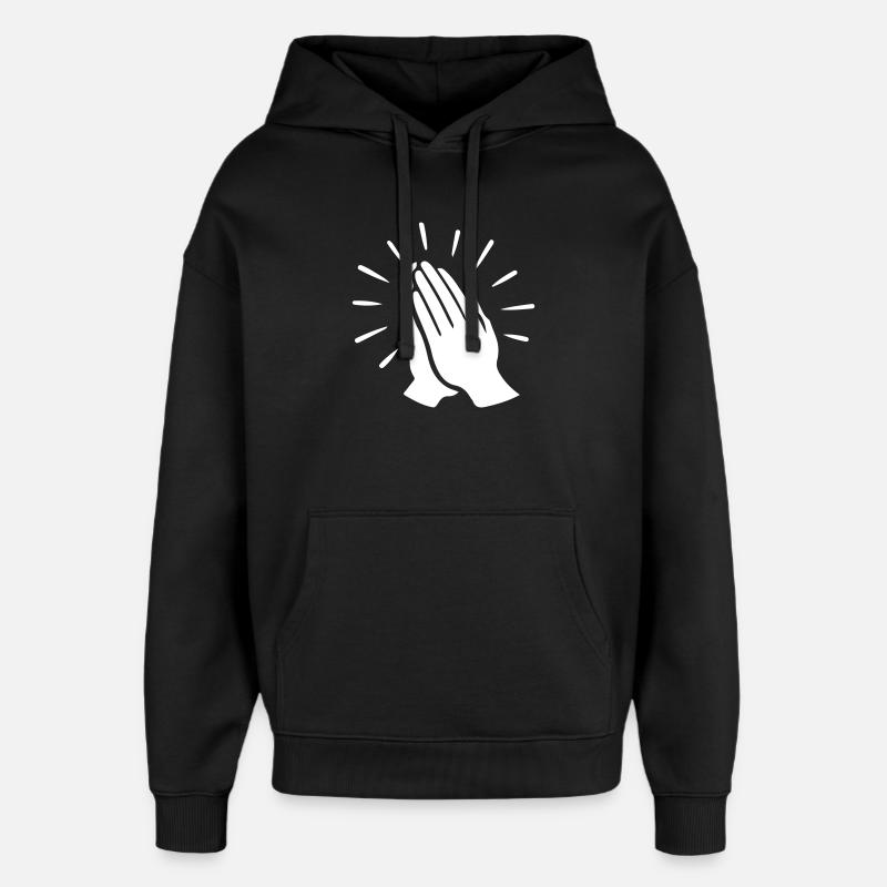 Prière Main Prie - Sweat à capuche unisexe Stanley/Stella Oversized - noir