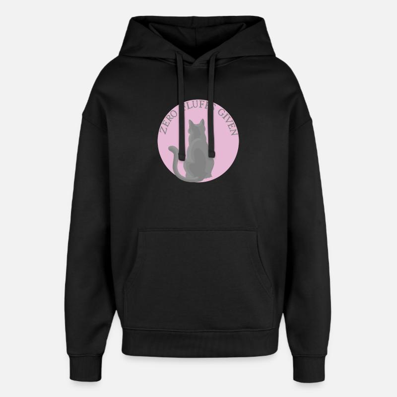 Katze mit Attitüde - Oversized Unisex Hoodie von Stanley/Stella - Schwarz