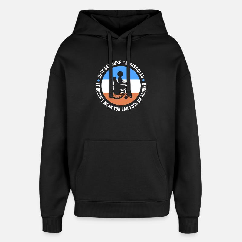Rollstuhl - Oversized Unisex Hoodie von Stanley/Stella - Schwarz