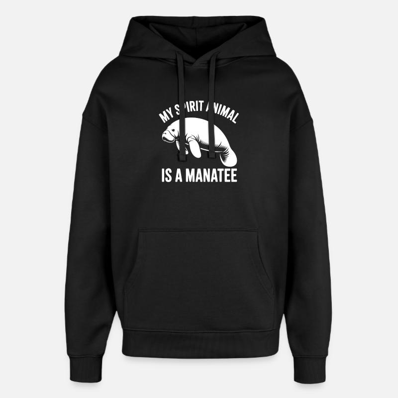 Manatee Spirit Tier - Sweat à capuche unisexe Stanley/Stella Oversized - noir