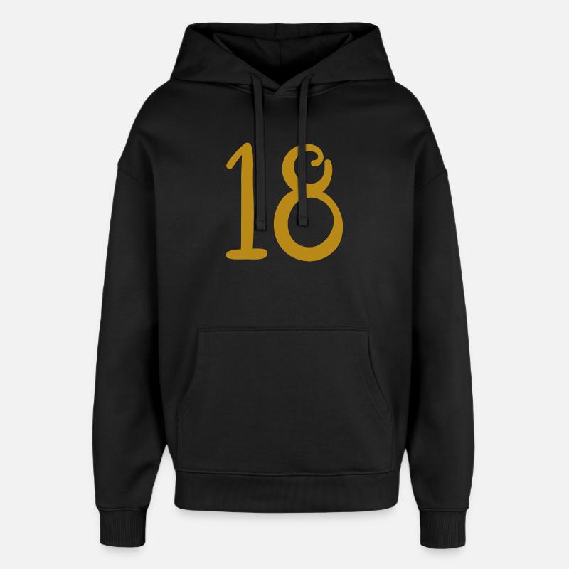 18 - Sweat à capuche unisexe Stanley/Stella Oversized - noir