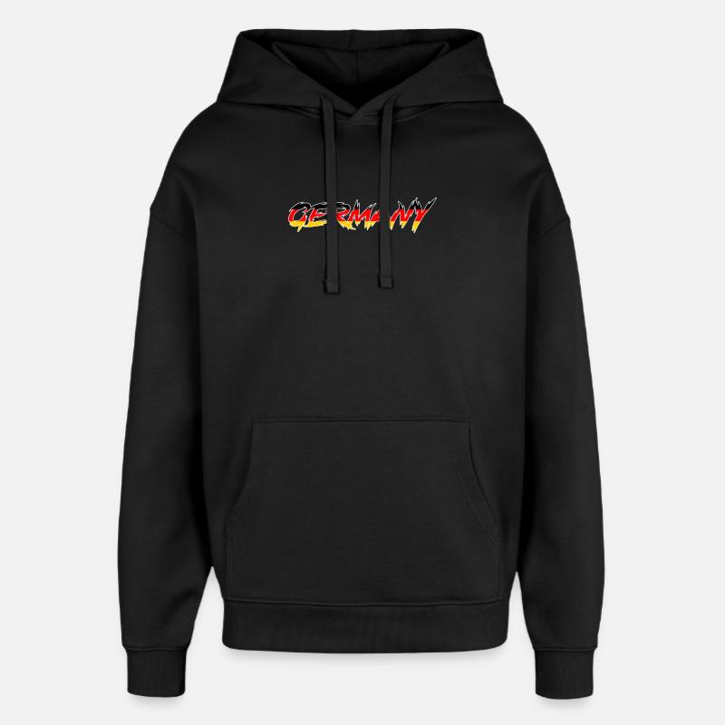 Allemagne - Sweat à capuche unisexe Stanley/Stella Oversized - noir