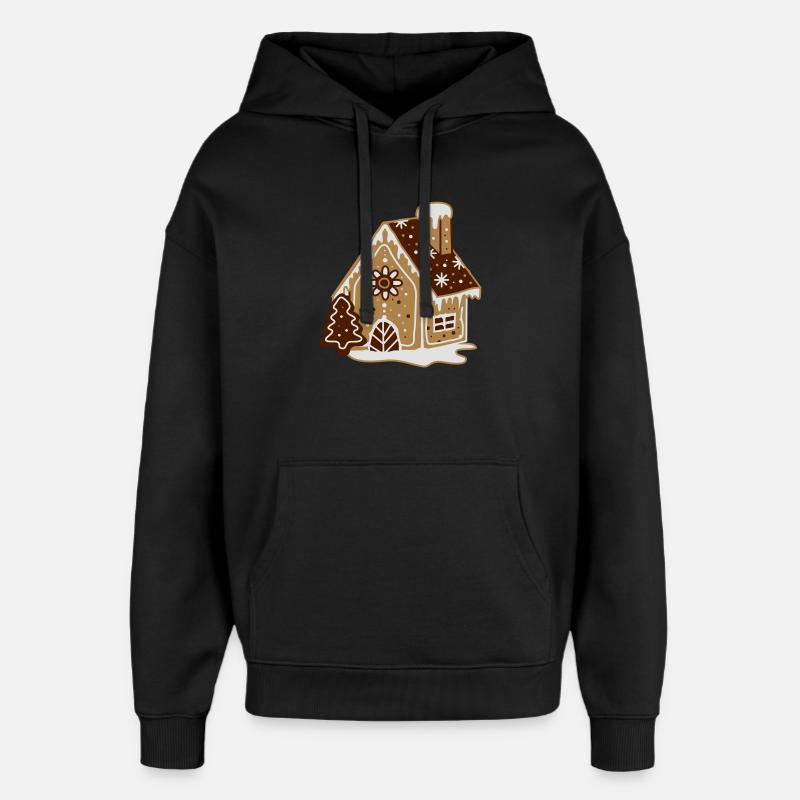 Une maison en pain d'épice - Sweat à capuche unisexe Stanley/Stella Oversized - noir