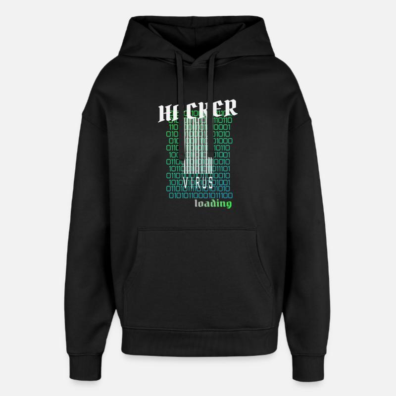 Anonymous, hacker - Oversized Unisex Hoodie by Stanley/Stella - black