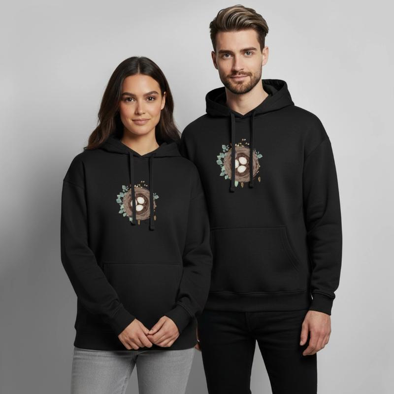 Vogelnest oder Osternest mit drei Eier und Federn Oversized Unisex Hoodie von Stanley/Stella