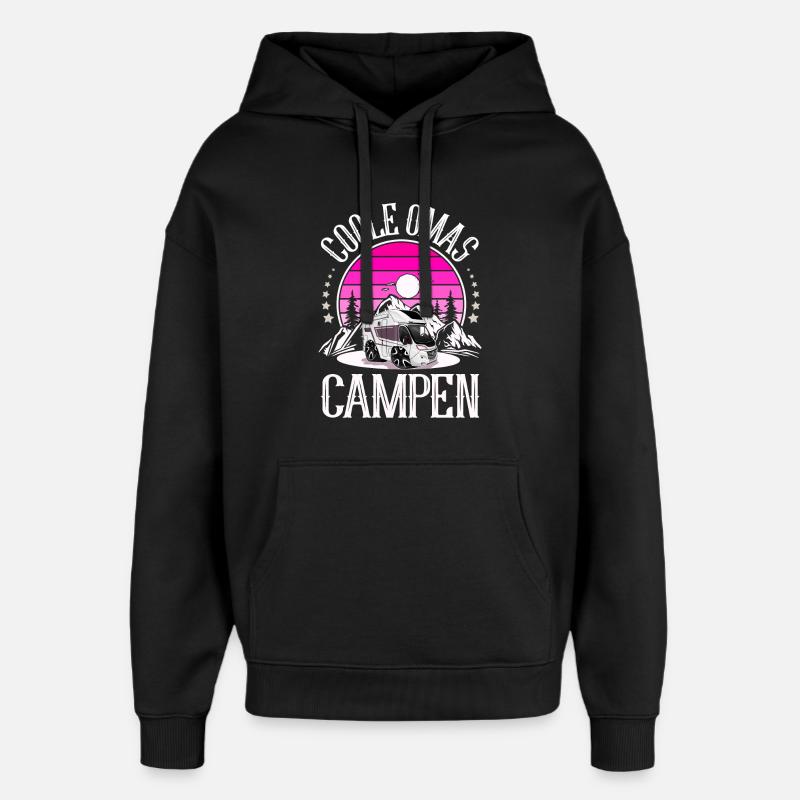 Camping Camper Campen Coole Omas - Oversized Unisex Hoodie von Stanley/Stella - Schwarz