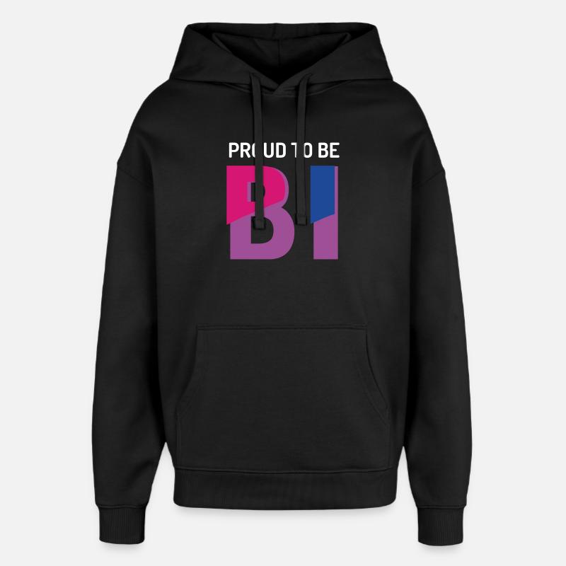 Stolz darauf, bisexuell zu sein - Oversized Unisex Hoodie von Stanley/Stella - Schwarz