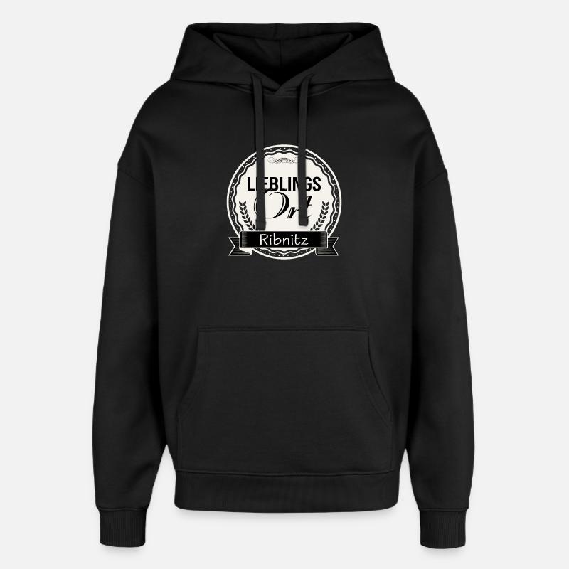 Lieblingsort Ribnitz - Oversized Unisex Hoodie von Stanley/Stella - Schwarz