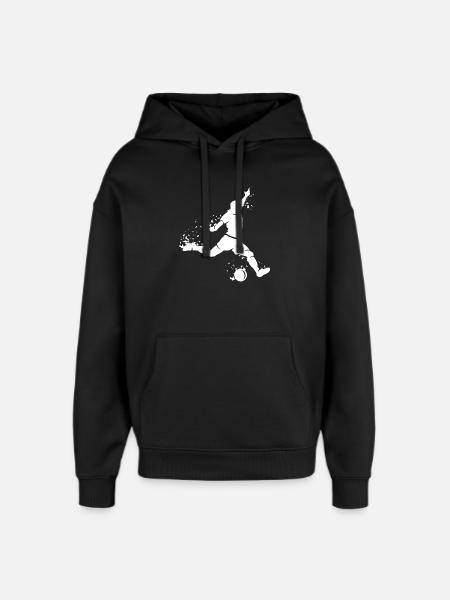 Ikona Football Player Blast Team Fan - Stanley/Stella Oversized Bluza z kapturem unisex - czarny