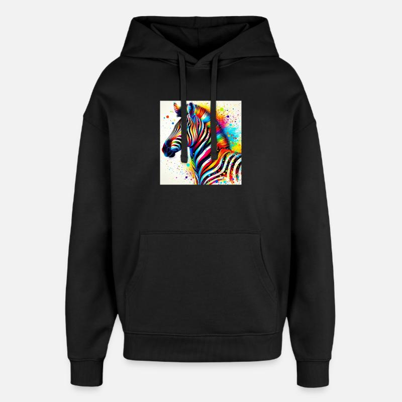 Zebra - Oversized Unisex Hoodie von Stanley/Stella - Schwarz