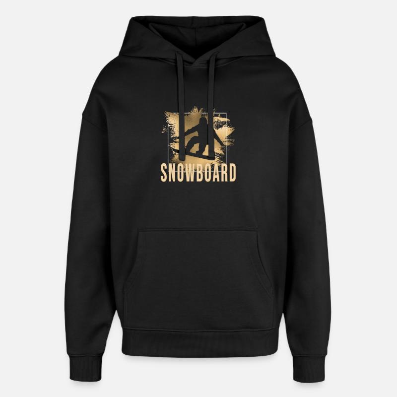 Snowboard - Oversized Unisex Hoodie von Stanley/Stella - Schwarz