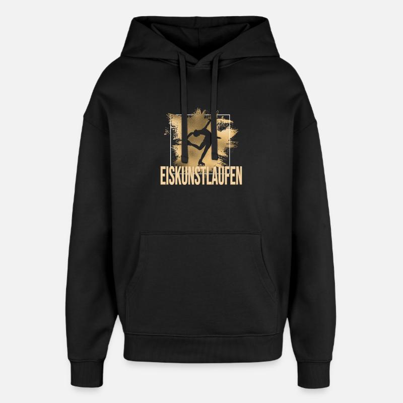 Eiskunstlauf - Oversized Unisex Hoodie von Stanley/Stella - Schwarz