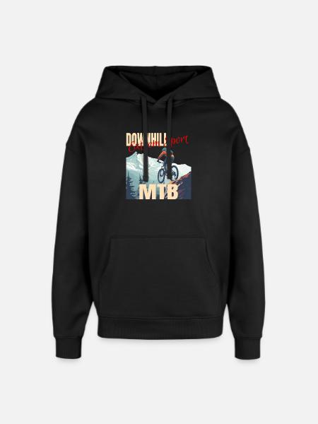 Downhill - Extrem Sport - Oversized Unisex Hoodie von Stanley/Stella - Schwarz