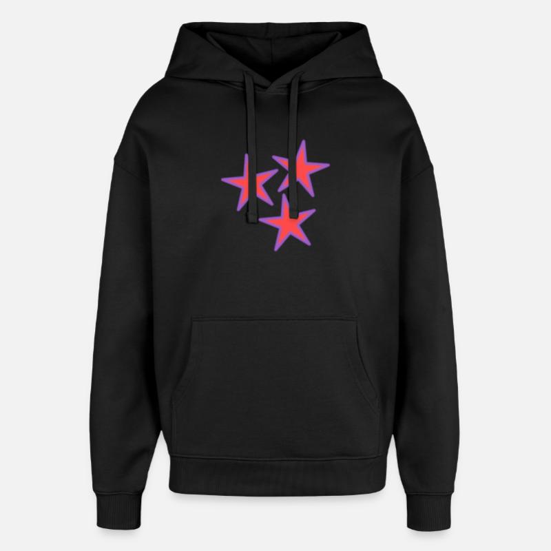 ETOILE. HAPPY BIRTHDAY. JOYEUX ANNIVERSAIRE - Sweat à capuche unisexe Stanley/Stella Oversized - noir
