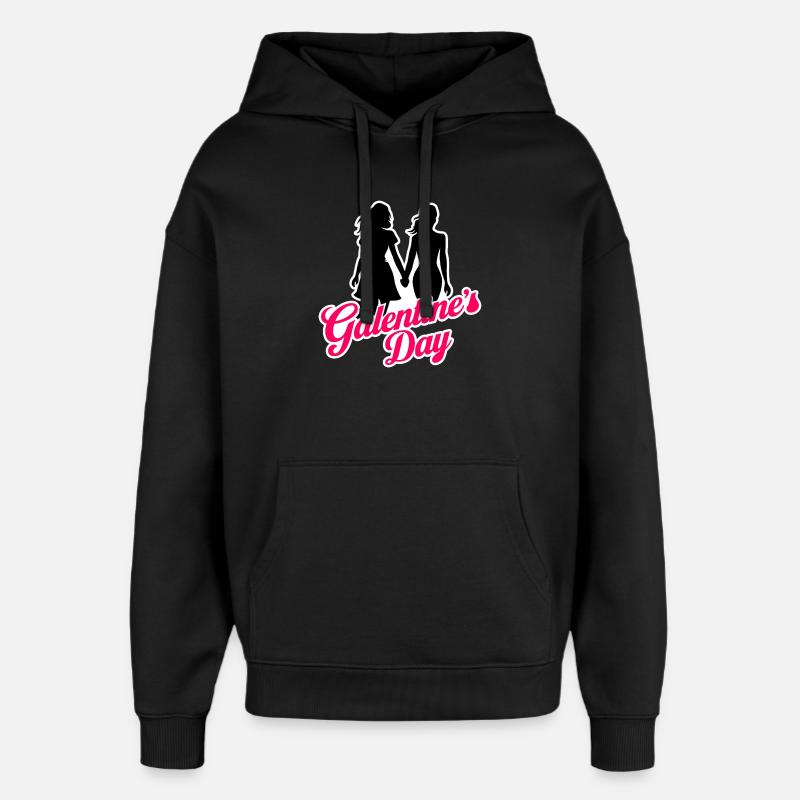 Galentine's Day 2026 Mädchen - Oversized Unisex Hoodie von Stanley/Stella - Schwarz