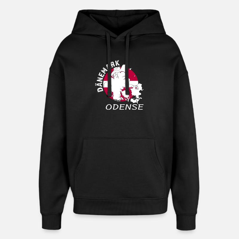 Odense - Sweat à capuche unisexe Stanley/Stella Oversized - noir