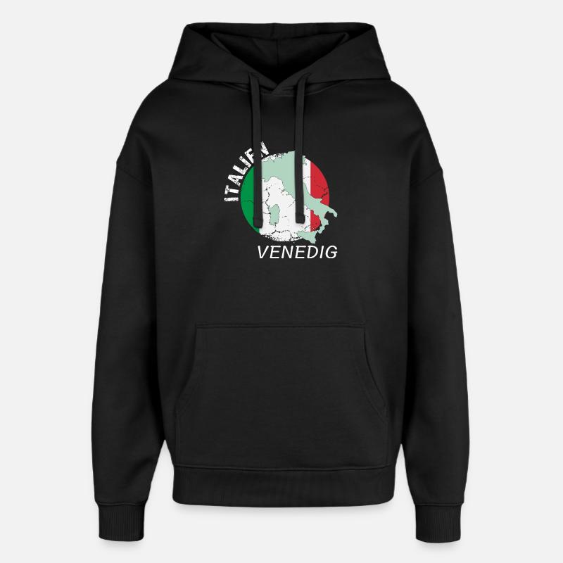 Venise - Sweat à capuche unisexe Stanley/Stella Oversized - noir