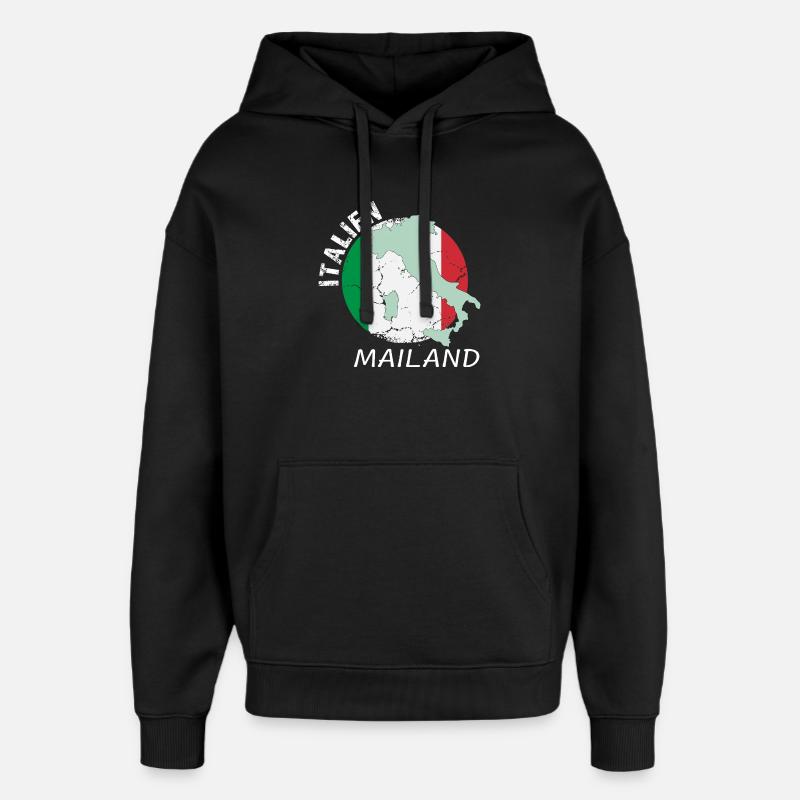 Milan - Sweat à capuche unisexe Stanley/Stella Oversized - noir