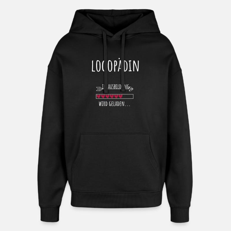 Speech Therapy Studies Profession Training Speech Therapist - Oversized Unisex Hoodie by Stanley/Stella - black