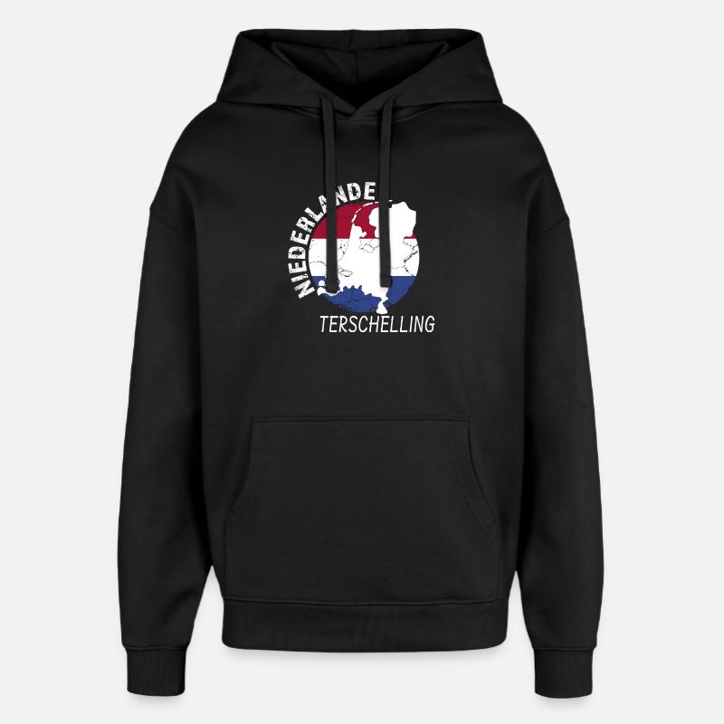 Terschelling - Sweat à capuche unisexe Stanley/Stella Oversized - noir