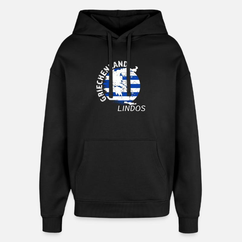 Lindos - Oversized Unisex Hoodie by Stanley/Stella - black
