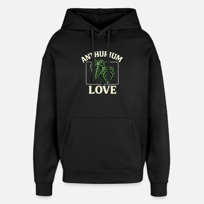 Anthurium Love - Sweat à capuche unisexe Stanley/Stella Oversized - noir