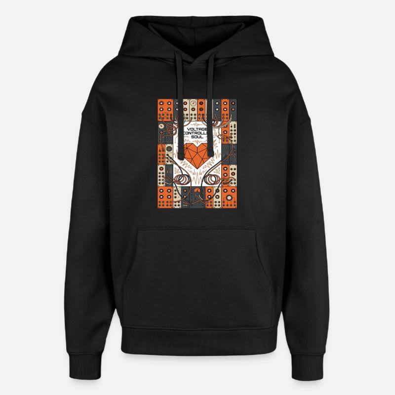 Une âme sous tension. Synthé - Sweat à capuche unisexe Stanley/Stella Oversized - noir