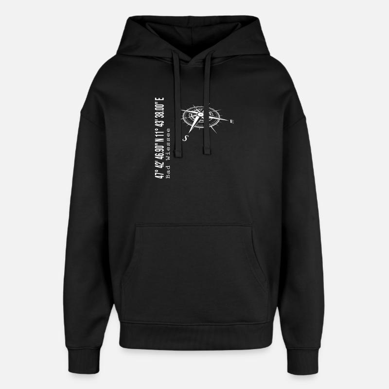 Bad Wiessee - Sweat à capuche unisexe Stanley/Stella Oversized - noir