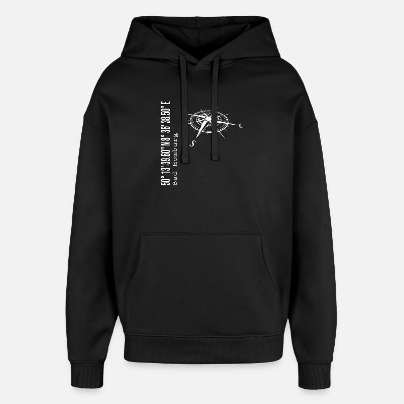 Bad Homburg - Sweat à capuche unisexe Stanley/Stella Oversized - noir