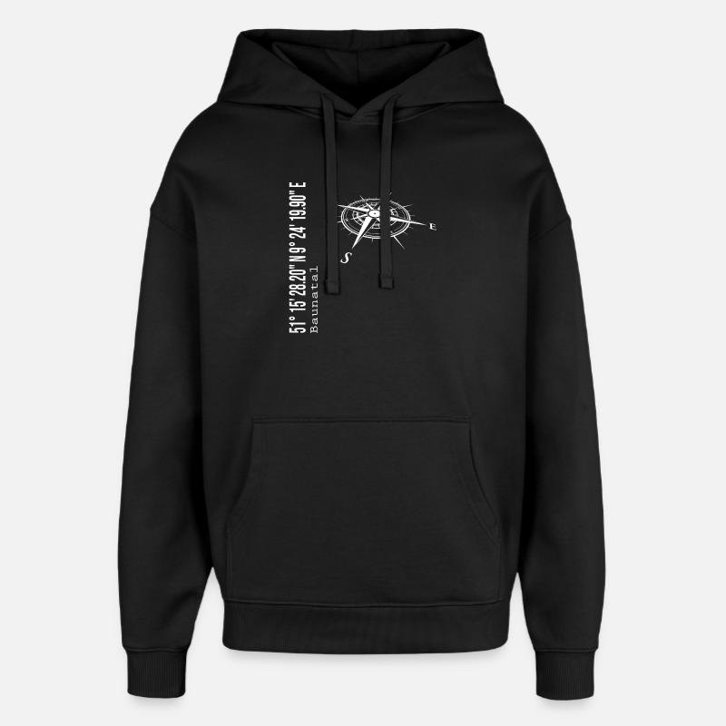 Baunatal - Oversized Unisex Hoodie by Stanley/Stella - black
